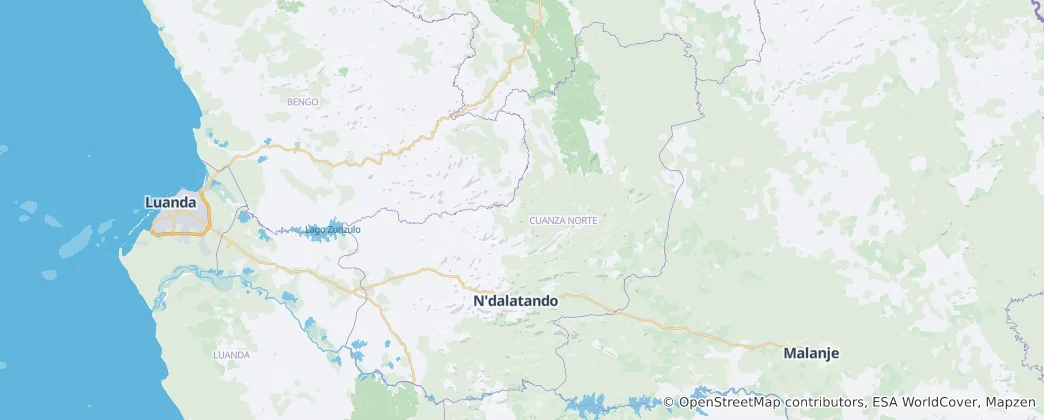Mappa di provincia di Cuanza Nord