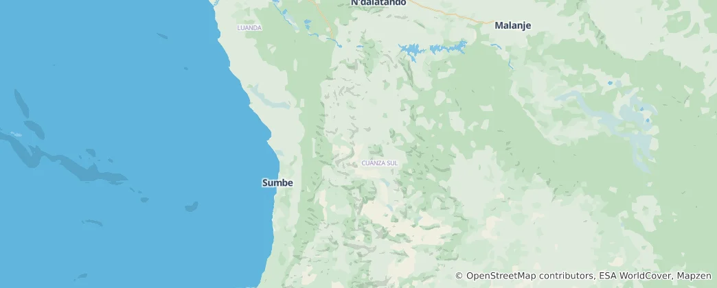 Mapa Cuanza Sul Province