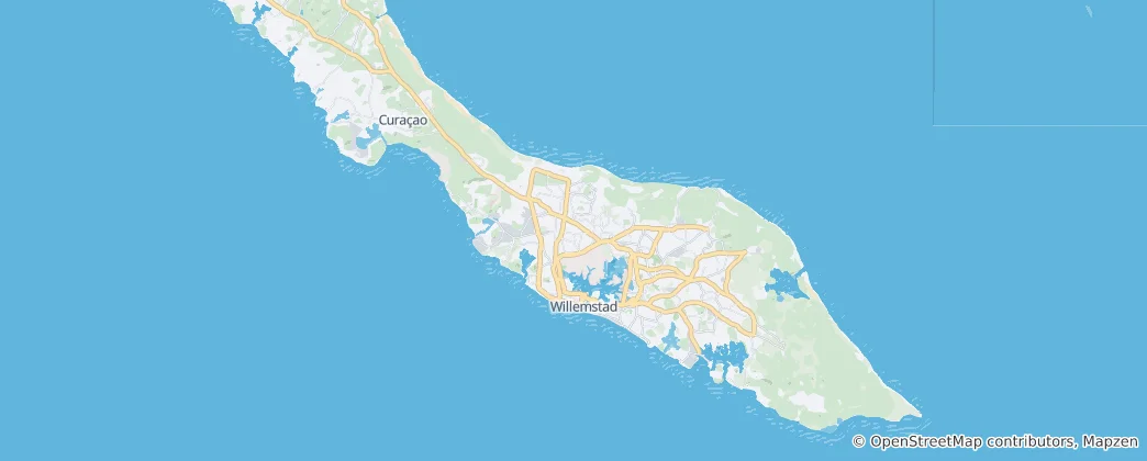 Map of Curaçao