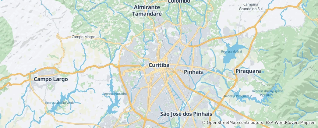 Map of Curitiba