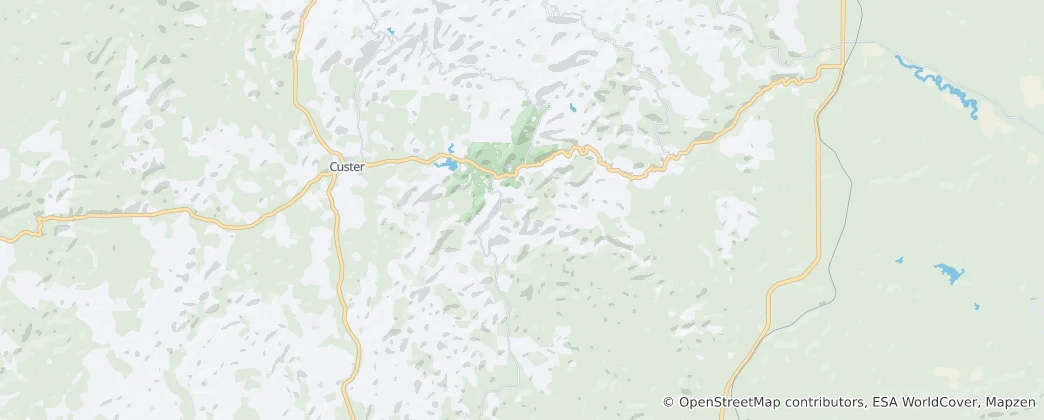 Mapa de Parque Estadual de Custer