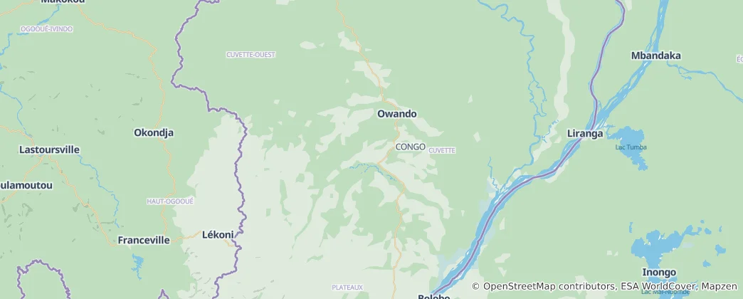 Map of Cuvette Department