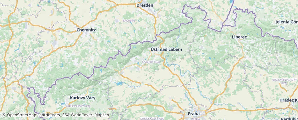Ústecký kraj – Mapa