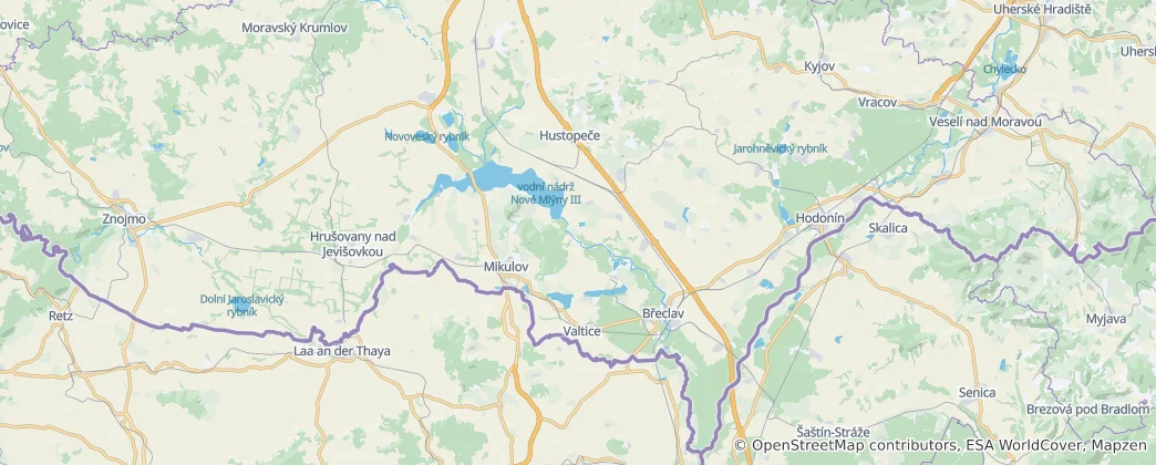 Mappa di Distretto di Břeclav