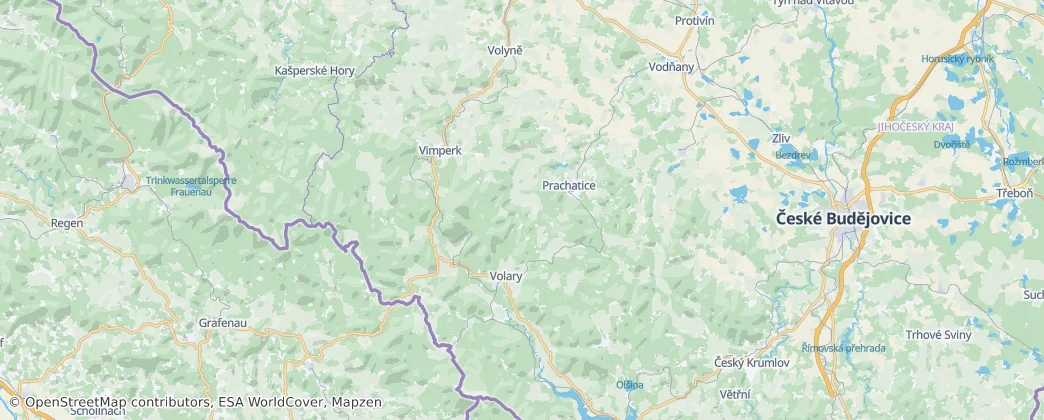 Distretto di Prachatice — Mappa