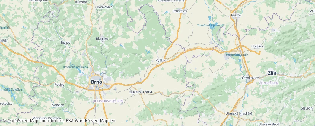 Vyškov District — Map