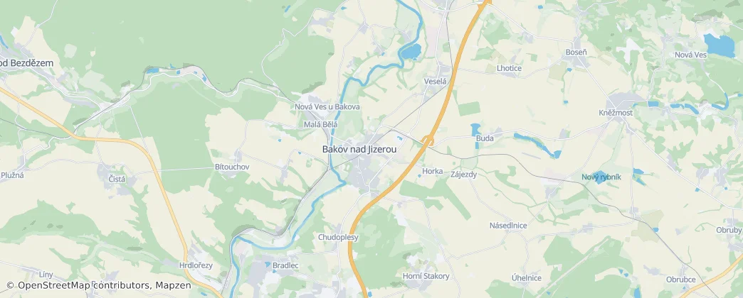 Bakov nad Jizerou — Carte