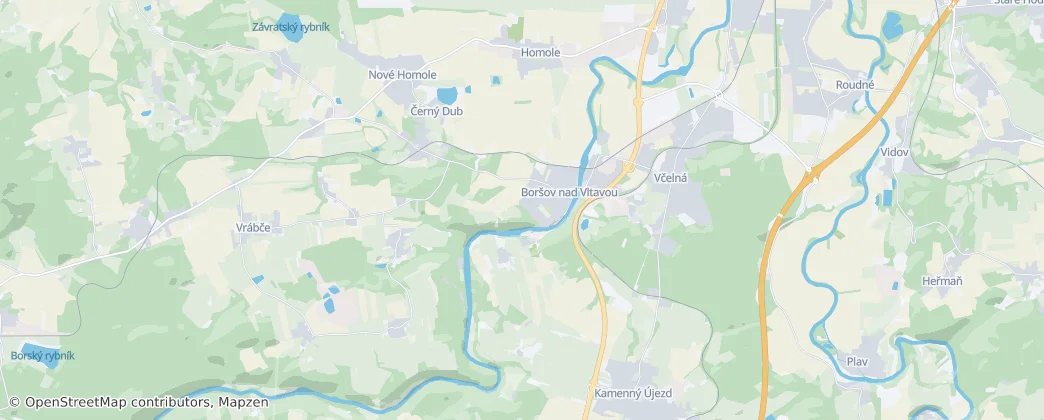 Boršov nad Vltavou — Map