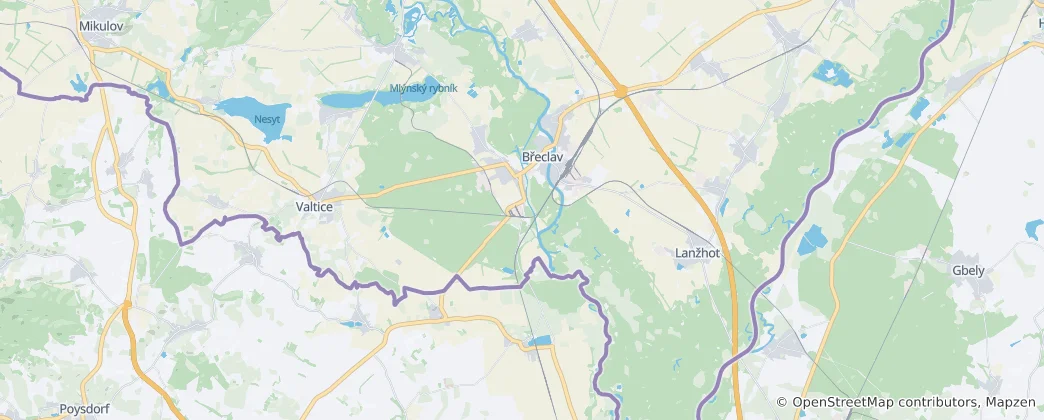 Térkép: Břeclav