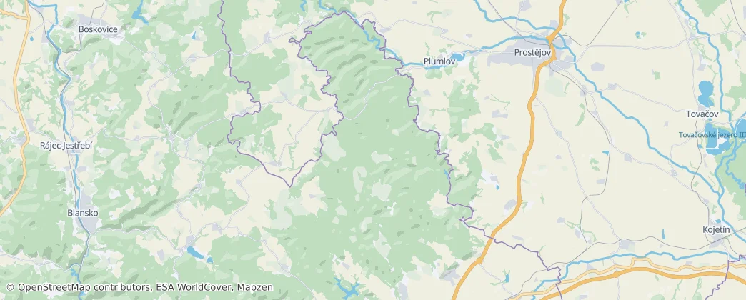 Brezina – Mapa