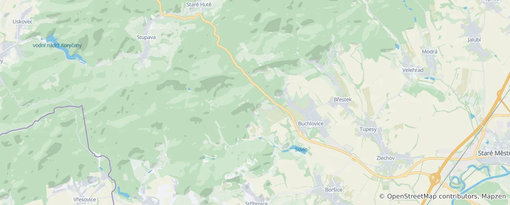 Map of Buchlovice