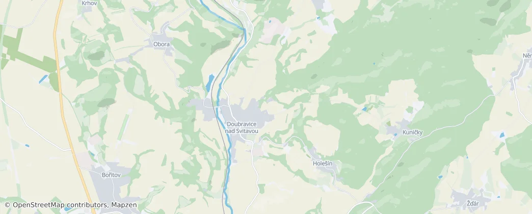 Doubravice nad Svitavou — Map