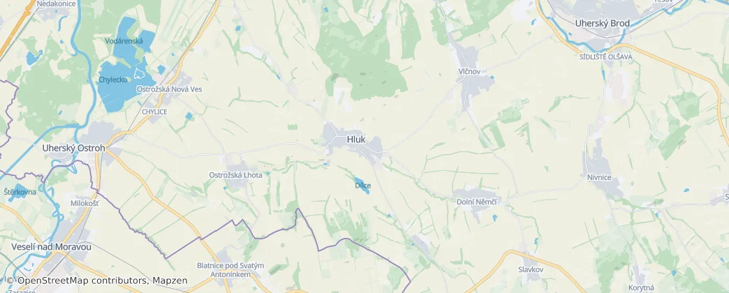Hluk — Mapa