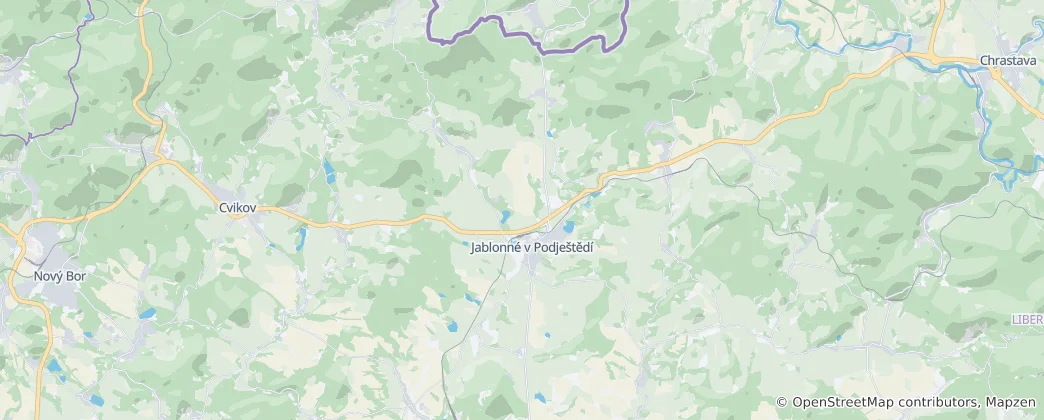 Mapa Jablonné v Podještědí