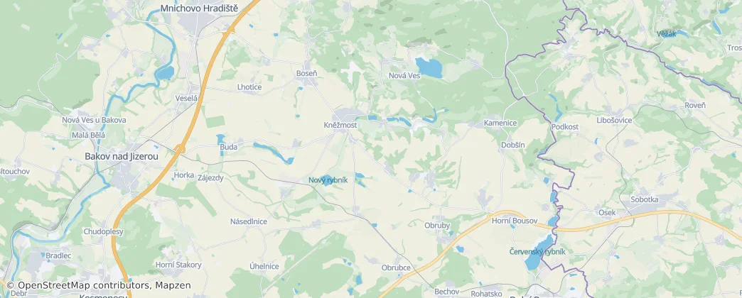 Kne2most — mapa