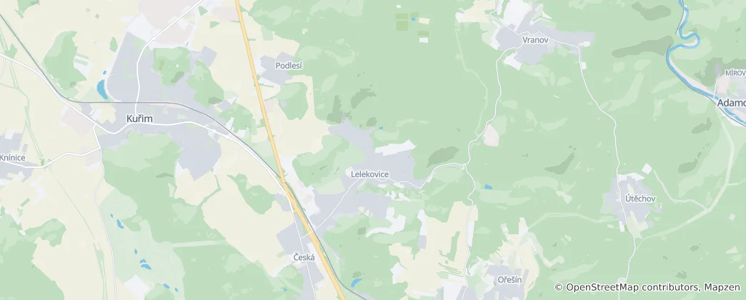 Mapa Lelekovice