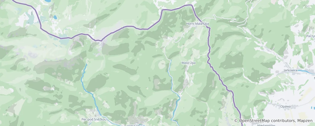 Mapa Malá Úpa