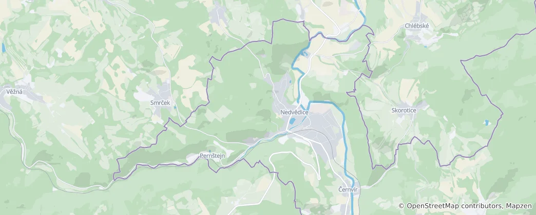 Mappa di Nedvědice