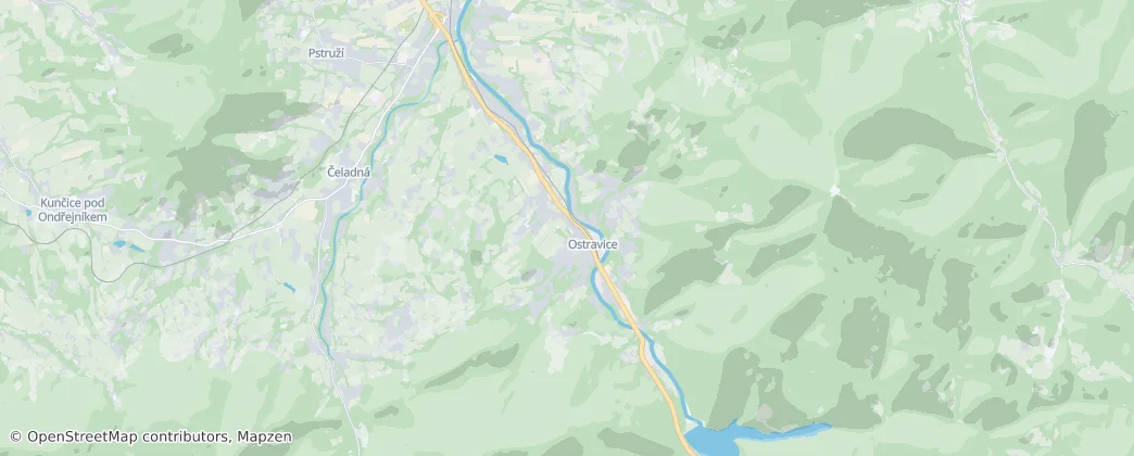 Ostravice — Mappa