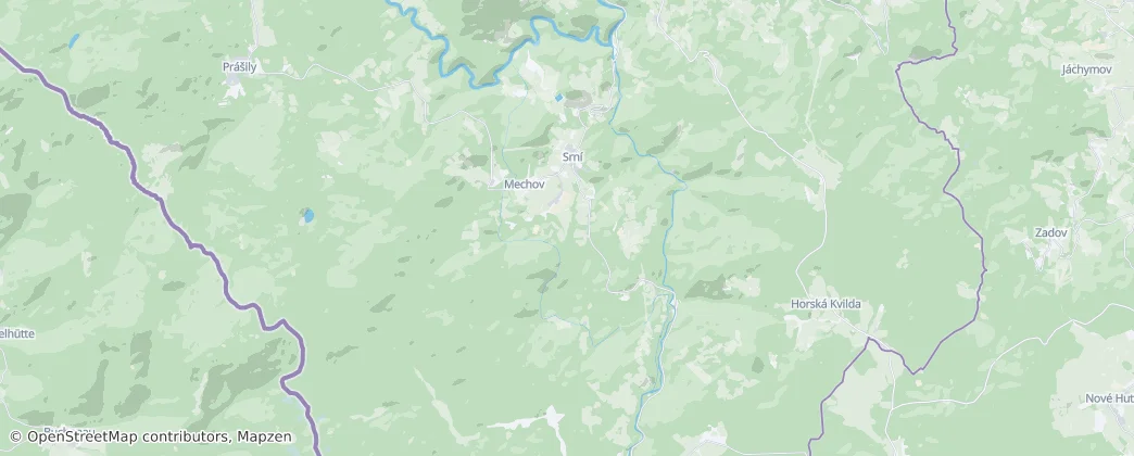 Srní — mapa