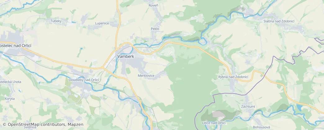 Vamberk – Mapa