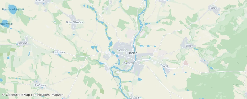 Dačice — mapa
