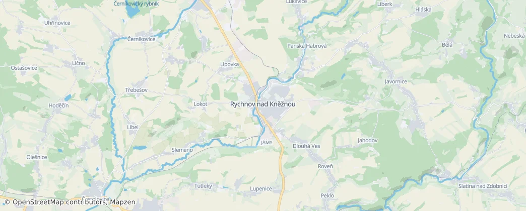 Rychnov nad Kněžnou — Mappa