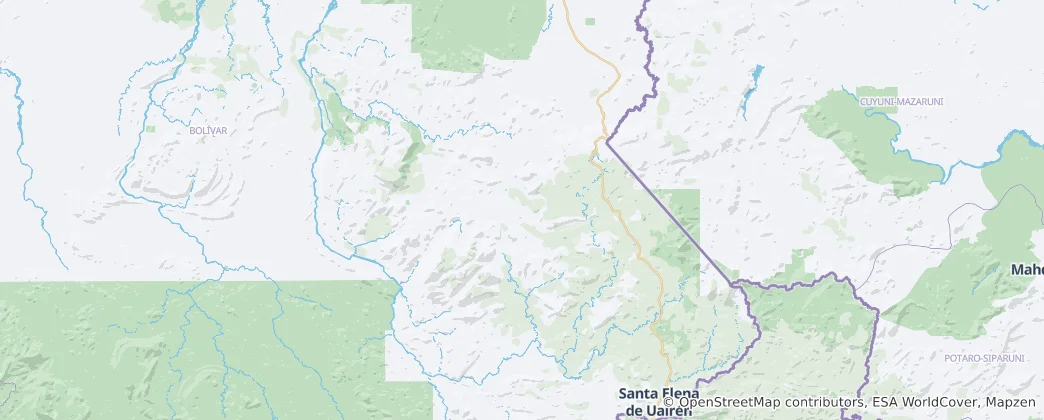Map of Canaima National Park
