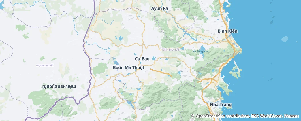 Mapa Dak Lak
