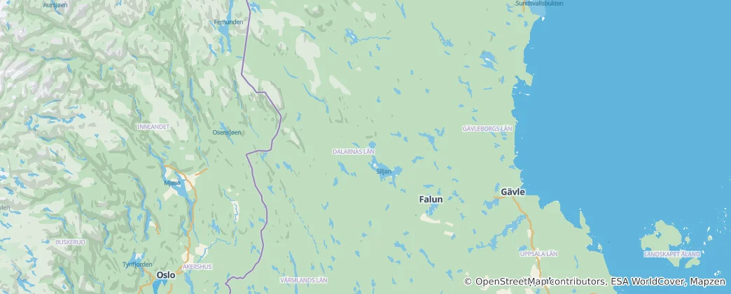 Mapa Dalarna
