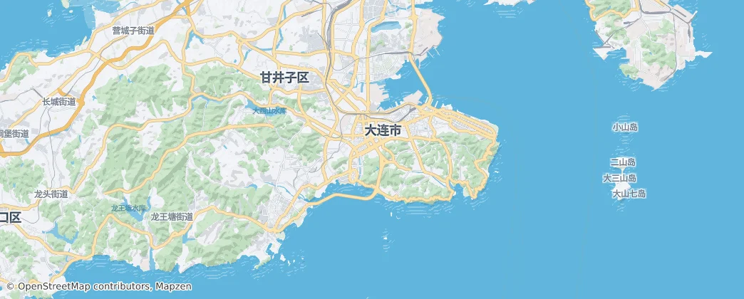 다롄시 — 지도