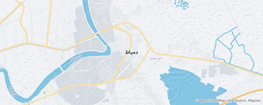 Map of Damietta