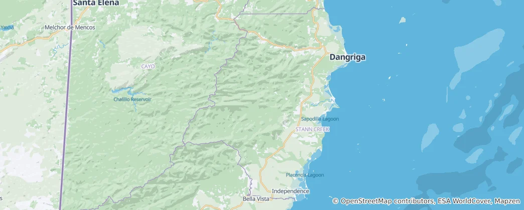 Mapa Dangriga