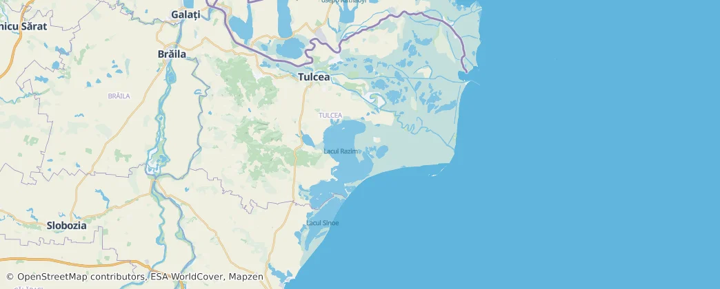 Map of Danube Delta Biosphere Reserve
