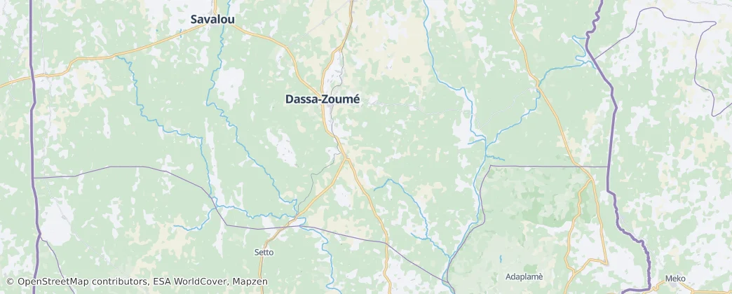 Dassa-Zoume — Map