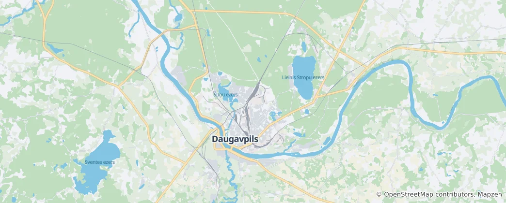 Map of Daugavpils