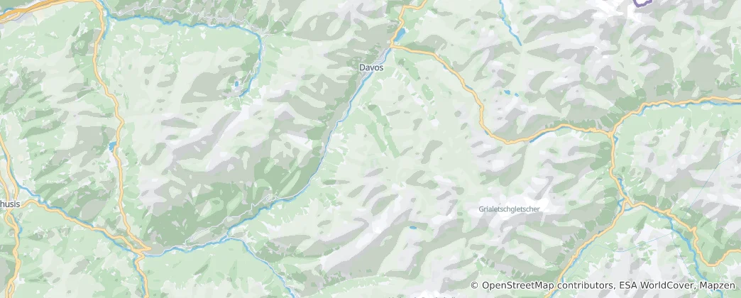 Mapa Davos