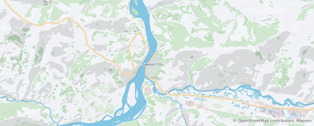 Mapa Dawson City