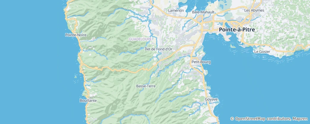 Mapa Guadeloupe National Park