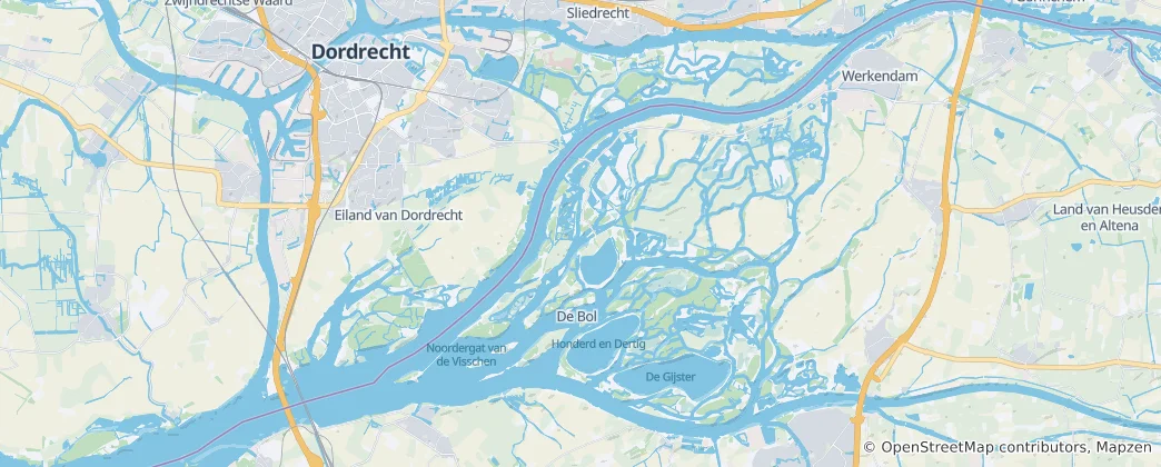 Carte de Parc national De Biesbosch