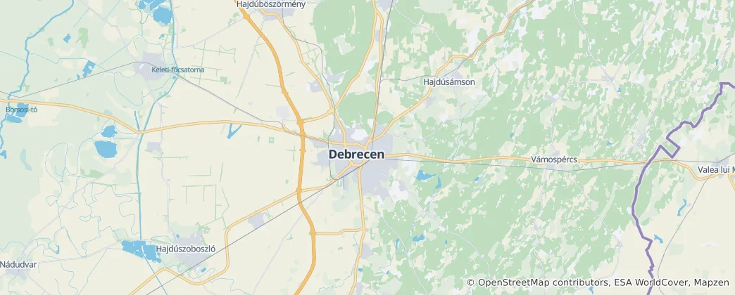 Térkép: Debrecen