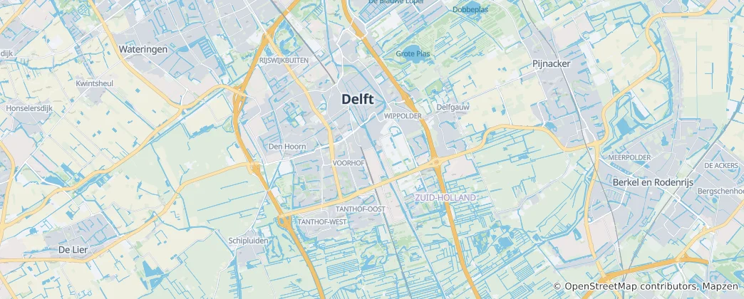 Karte von Delft