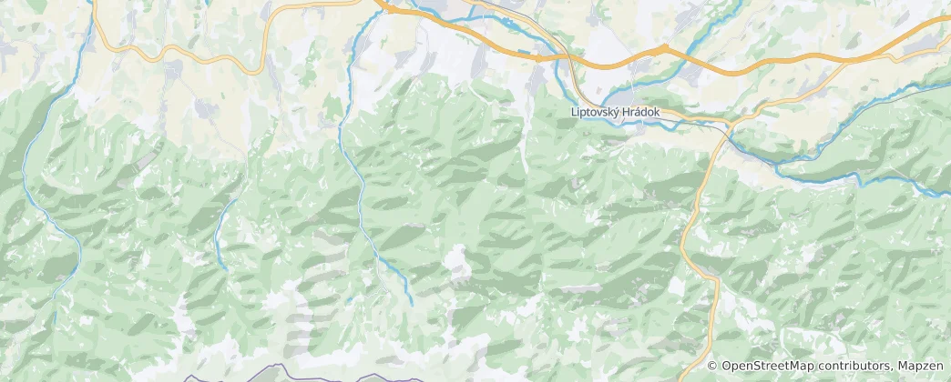 Karte von Demänovské-Berge