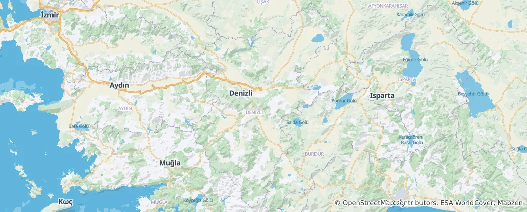 Karte von Denizli