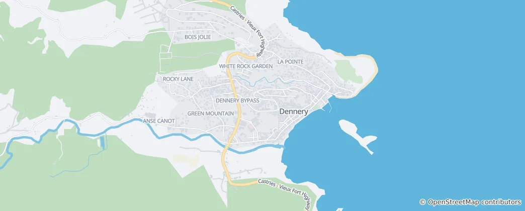 Map of Dennery Village