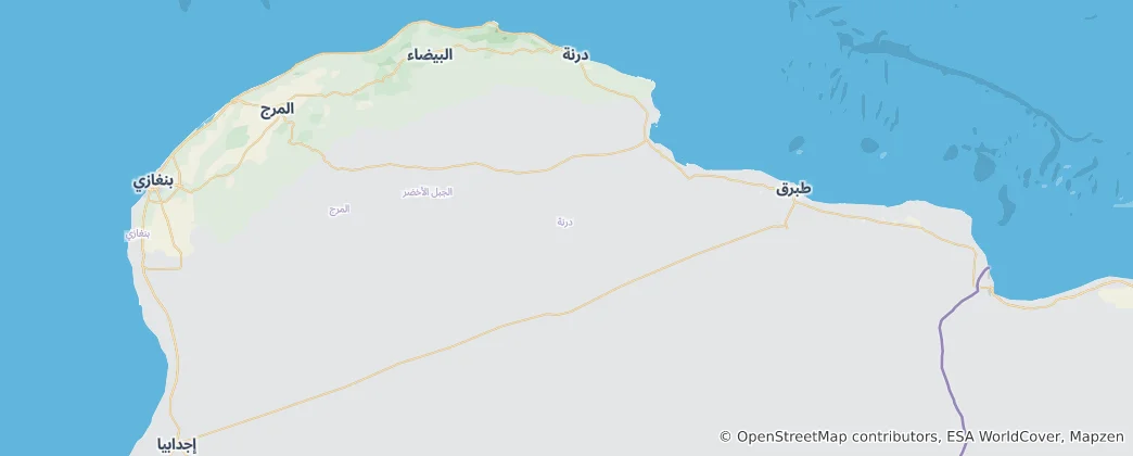 Mapa Derna District
