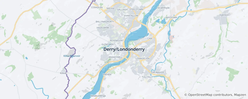 Mappa di Derry