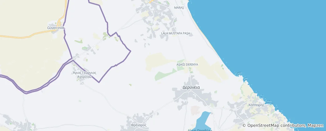 Mapa Deryneia