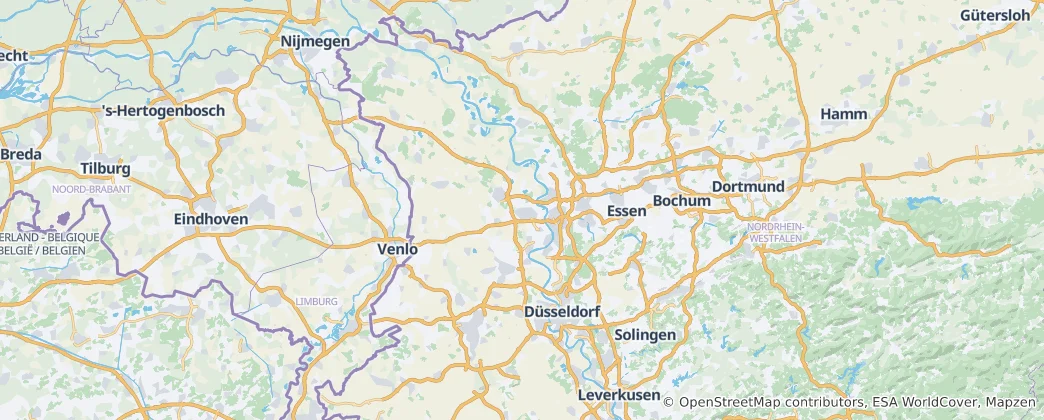 Mapa Düsseldorf