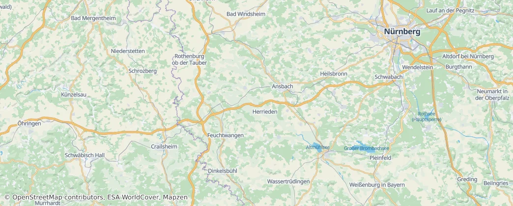 Ansbach — Mapa